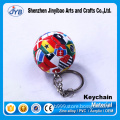 Plastic Material and Customized sports keychain Type Customized European Soccer keychain